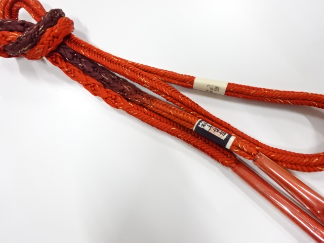 未使用品　正絹　手組帯締め